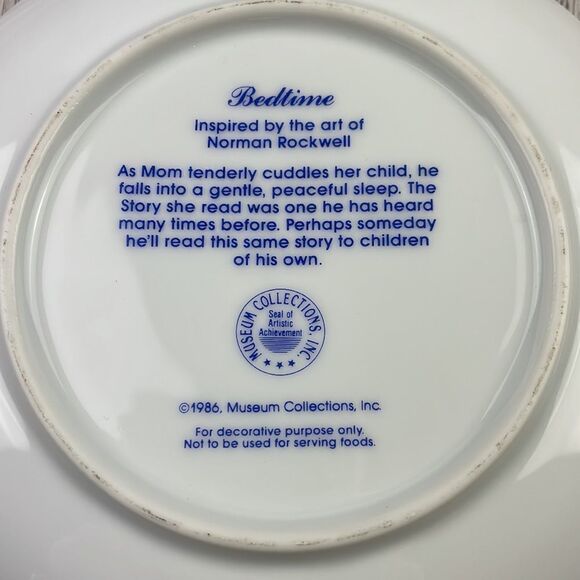 Vtg "Bedtime" & "Lighthouse Keeper's Daughter" Norman Rockwell inspired plates - Picture 3 of 9